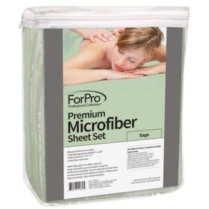 ForPro Professional Collection Premium Microfiber 3-Piece Massage Sheet Set, Sag - Imagen 1 de 7