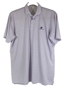 Holderness & Bourne THE CONCESSION Polo Golf Shirt Viola Bianco Sh/Sleeve Uomo XL - Foto 1 di 8