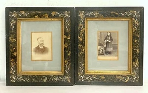 Pair of Quality Victorian Picture Frames with Original Photos Lambertville NJ - Picture 1 of 11