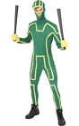 Men's Green Ninja Kick Ass Superhero Fancy Dress Costume