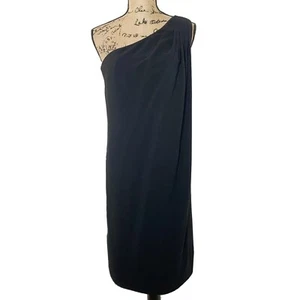 Ralph Lauren lila Etikett LBD 6 schwarz drapiert Halstuch Schichtkleid NEU Neu mit Etikett - Bild 1 von 6