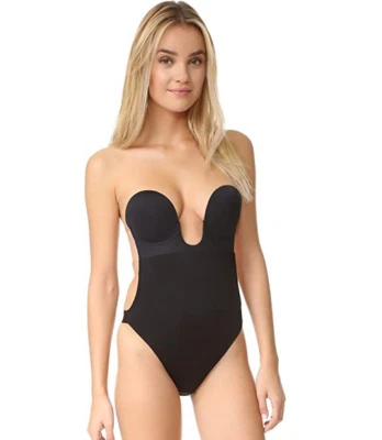 Moda Formas Mujeres Sin Tirantes Espalda Sin Espalda Body Negro Talla S 6551 Foto 1 de 2