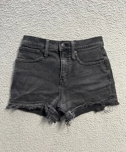 Madewell Shorts Womens 23 Black Denim High Rise - Picture 1 of 12