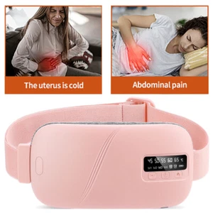 Cinturón de almohadilla vibratoria menstrual con calefacción eléctrica para aliviar el dolor del período calambres - Imagen 1 de 13