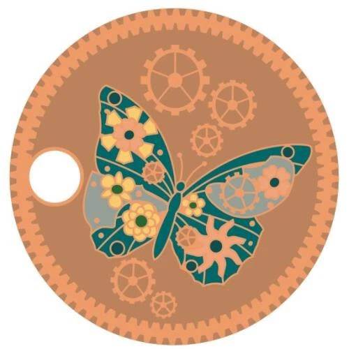 33459 - Steampunk Butterfly Pathtag (Geocoin Alt) Geocaching Swag - Bild 1 von 1
