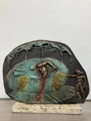 SALVADOR DALI BRONZE SCULPTURE "GEOPOLITICAL CHILD" SIGNED AND NUMBERED - Image 1 of 4