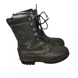 Vtg La Crosse Boots Mens Size 10 Black Winter Snow Ski Ice Cold Weather Gorpcore - Picture 1 of 24