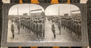 Colored Troops En Route to France Keystone Stereoview 19118 Formation - Picture 1 of 2