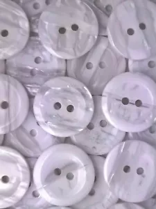 SIZE 30L - 3/4", VARIEGATED BUTTON, WHITE, 1 GROSS, SHINY FINISH - Picture 1 of 1