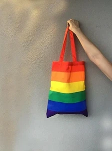100% Cotton Rainbow Tote Bag - Lgbt flag - Picture 1 of 4