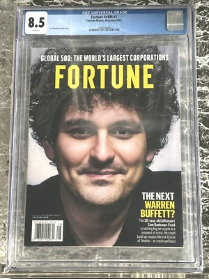 SBF FTX Collapse Bitcoin Sam Bankman-Fried FORTUNE Magazine 2022 CGC 8.5 BTC - Image 1 of 4