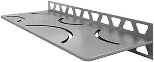 Rectangular Shelf for Tiled Walls - 4Mm Thick, Curve Design, Stainless Steel Mat - Picture 1 of 2
