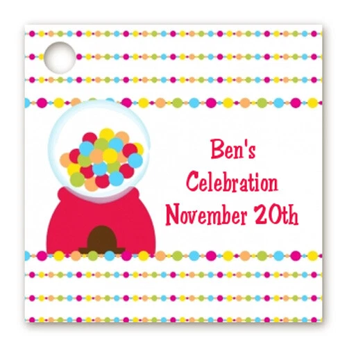 Gumball - Personalized Birthday Party Card Stock Favor Tags - Set of 20 - Изображение 1 из 1