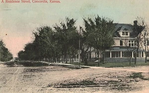 Concordia, Kansas, Residence Street, Cloud County, gebraucht, 1913 - Bild 1 von 2