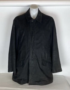 Chaqueta Seraphin Hecha en Francia Negra PEAU Cuero Botones Hombre’s Talla Eur 54 - Imagen 1 de 15