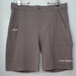 Pantaloncini Huk Fishing Next Level Performance asciugatura rapida da uomo taglia XXL antracite - Foto 1 di 11