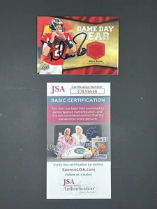 Matt Ryan Signed 2009 Upper Deck Game Day Gear Relic IP Auto JSA Atlanta Falcons - Picture 1 of 2