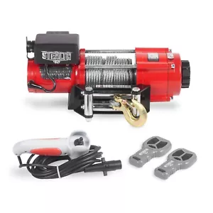 More details for stealth electric winch 12v 4500lb / 2040kg with steel rope, twin wireless remote