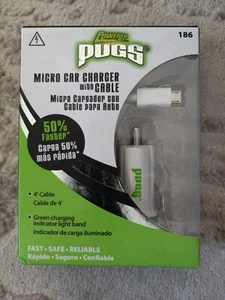 Pugs Dual USB car charger 3.1A 4 FT CABLE - Picture 1 of 10