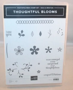 Stampin' Up! Photopolymer Stamp Set - Thoughtful Blooms - 17 Stamps - Used - Picture 1 of 3