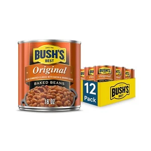 BUSH'S BEST 16 oz Canned Original Baked Beans Source of Plant Based Protein a... - Picture 1 of 6