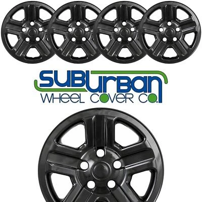 Jeep Wrangler 2007-2018 16" 5 radios cubiertas de rueda negras llantas de acero juego IMP76GBLK/4 Foto 1 de 4