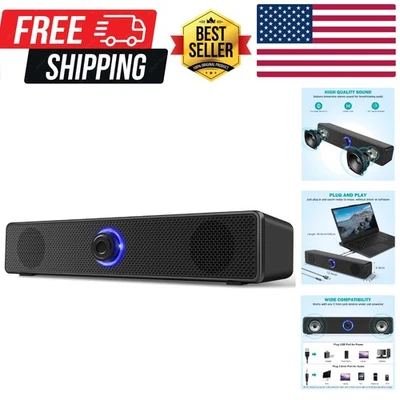 Altavoces de computadora, Altavoces de PC alimentados por USB Altavoces de escritorio estéreo con cable con... Foto 1 de 4