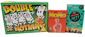 Double or Nothing + No No + Caffeine Hit (giochi di carte divertenti/festa x3) nuovo in-shrink - Foto 1 di 20