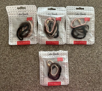 Lote de 18 bandas Ryan y Rose Cutie - pulseras elásticas para el cabello - tonos tierra Foto 1 de 4