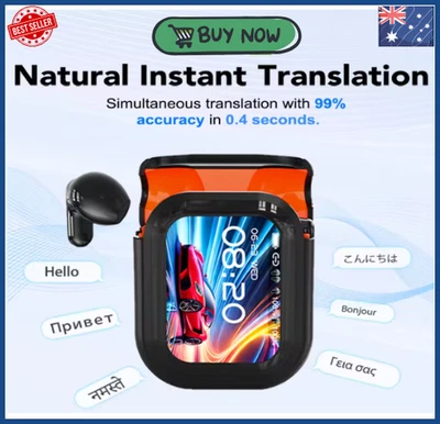 HTC NE20 Bluetooth 6.0 Wireless Translator Earphones IPX4 Waterproof Long Batter - image 1 of 4