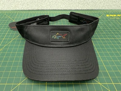 Greg Norman Parasol Negro con Logo de Tiburón Bordado - Gorra de Golf ¡NUEVA! Foto 1 de 4