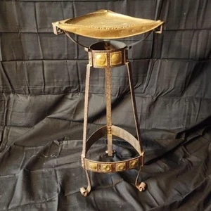 Rare Arts & Crafts Iron & Brass Calling Card Stand - Picture 1 of 24