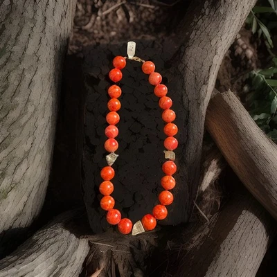 Kette aus Korallen Perlen. L ca 42 cm - Bild 1 von 4