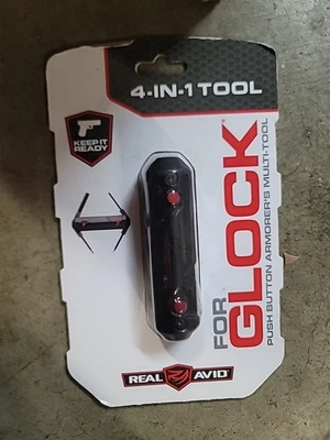 Multiherramienta Real Avid 4 en 1 para Glock | Herramienta de mira y perforación, destornillador AVGLOCK41 Foto 1 de 2