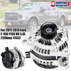 Alternator for Ford F-150 F150 2011-2014 V8 5.0L 220Amp 12V CW 6G AL3Z10346C New - Foto 1 di 8