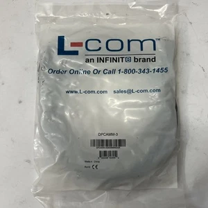 L-COM DPCAMM-3 Port Cable Male-Male, Black - Picture 1 of 2