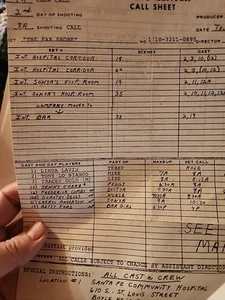 FAR SHORE W/T Another Womans CHILD LINDA LAVIN TOnY LoBianco Call SHEET ABC FILM - Picture 1 of 15