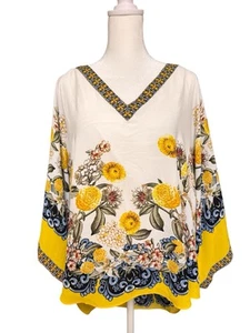 White House Black Market Bluse mit Blumenmuster und Kimonoärmeln Größe XL - Bild 1 von 5