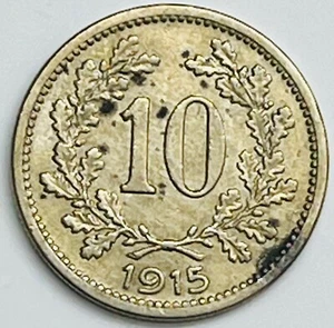 1915 Austria 10 Heller KM# 2822 Circulated Condition - Picture 1 of 3