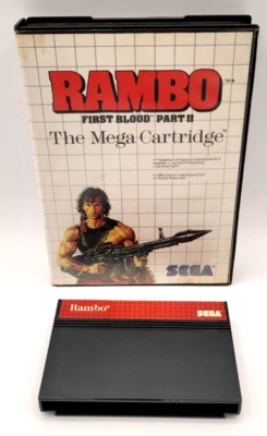 RAMBO FIRST BLOOD PART 2 - SEGA MASTER SYSTEM SMS - NO MANUAL *TESTED & WORKING* - Image 1 of 2