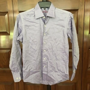Robert Graham Boys Purple Print Button Down Shirt Size M, Paisley Cotton - Picture 1 of 9
