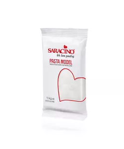 Saracino modellierpaste Modellierfondant Modelliermasse 1 kg weiss Eimer - Bild 1 von 1