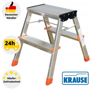 Stehleiter Aluleiter Doppelleiter 2x2 KRAUSE 130020 Doppel-Klapptritt Leiter - Bild 1 von 3