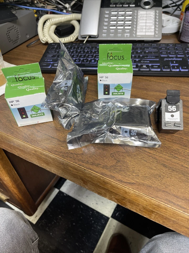 Tinta recargada HP 56. 5 negros. Caja abierta Foto 1 de 1