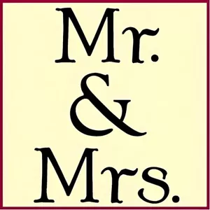 HOCHZEIT - MR. & MRS. BANNERSCHABLONE - ZUM DIY HOCHZEITSVORLAGE - Die kunstvolle Schablone - Bild 1 von 7