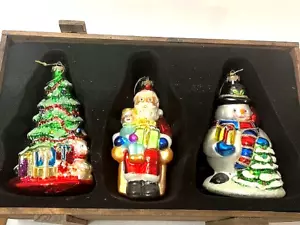 Thomas Pacconi Classics 2002 Grande 3 Ornamenti - Pupazzo di Neve - Babbo Natale - Albero di Natale - Foto 1 di 15
