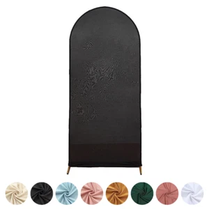5 ft Matte Fitted Spandex Round Top Wedding Arch Backdrop Stand Cover Events - Picture 1 of 90