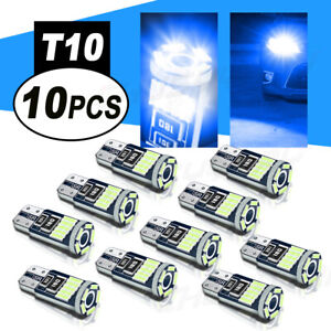 T10 168 2825 194 LED License Plate Light Bulbs 8000K Ultra Bright Blue