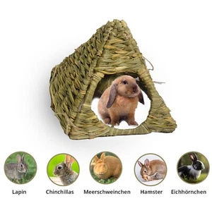 Kleintier Grashaus Spielhütte für Meerschweinchen Kaninchen Chinchilla Stall - Bild 1 von 4