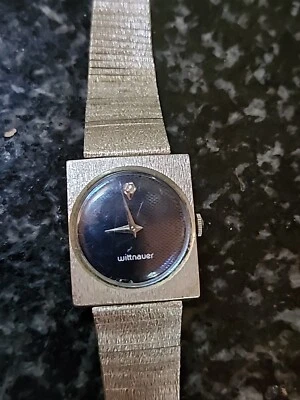  Reloj para mujer WITTNAUER años 60 esfera de diamante bisel RGP de 10 k funciona mecánico Foto 1 de 4